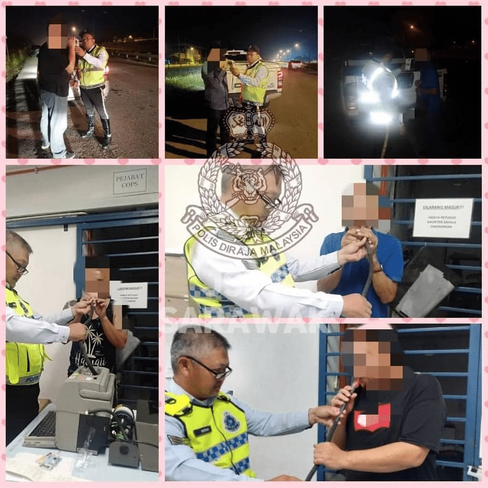 Padah Memandu Dalam Keadaan Mabuk, Empat Individu Ditahan Di Kuching