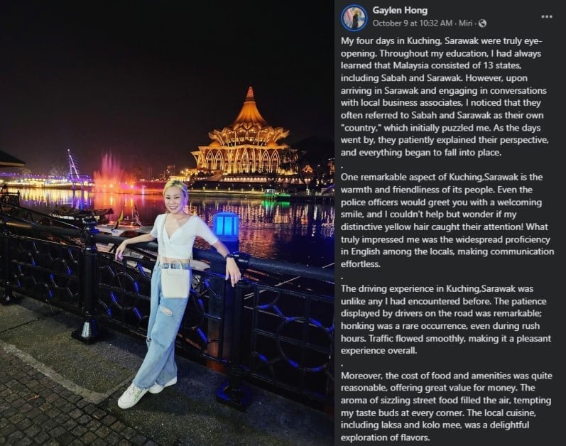 Teruja Dengan Sifat Rakyat Sarawak, Wanita Ini Cerita Pengalamannya Di Kuching