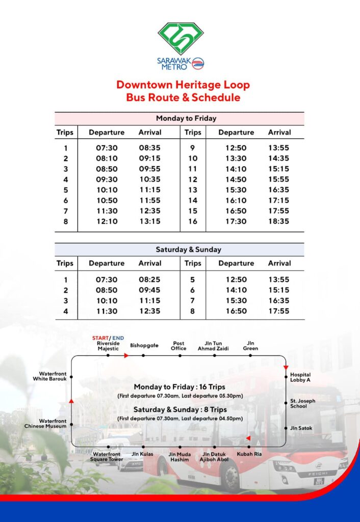 Berikut Adalah Jadual Lengkap Bas Hidrogen Di Kuching