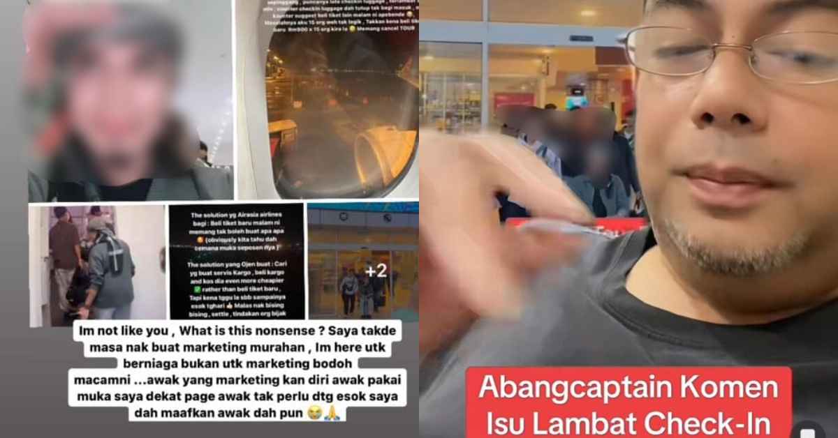 Lambat Check-In Dan Hampir Terlepas Flight, Abang Pilot Ini Tampil Tegur Influencer Terkenal