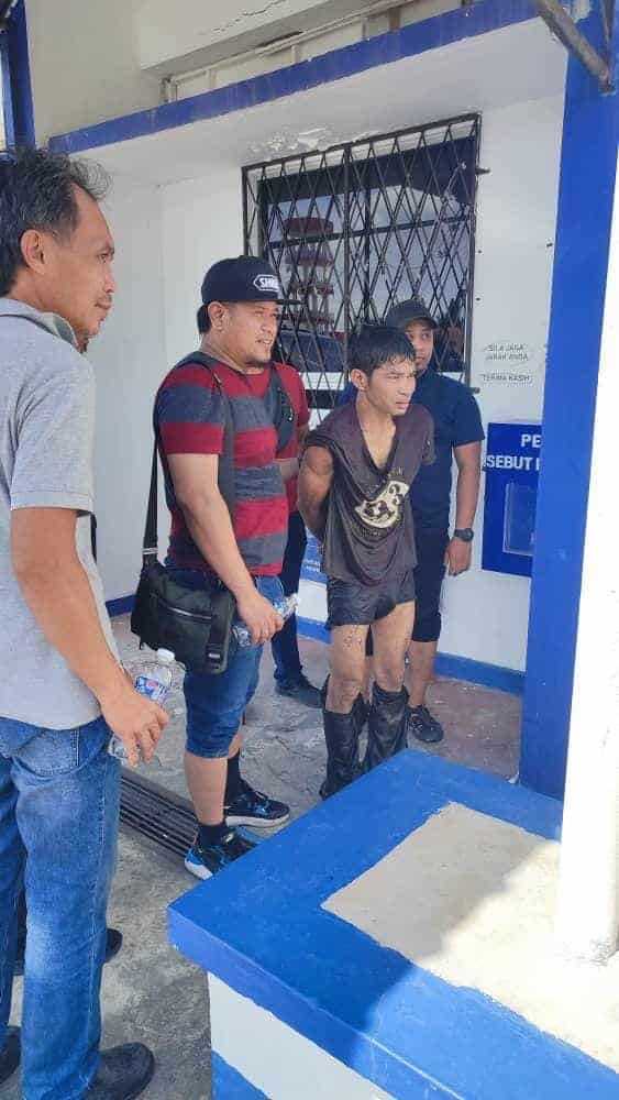 Tahanan Buat Aksi Spiderman Kini Berjaya Ditangkap Pihak Polis Di Kota Kinabalu