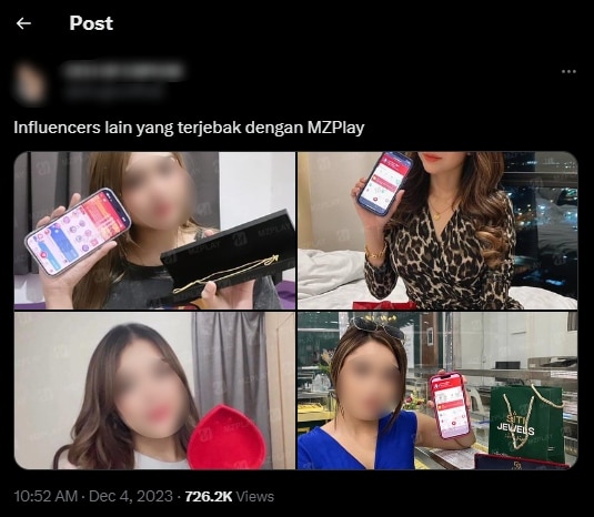 Netizen Selongkar Senarai Influencer Bangga Iklankan Judi Online