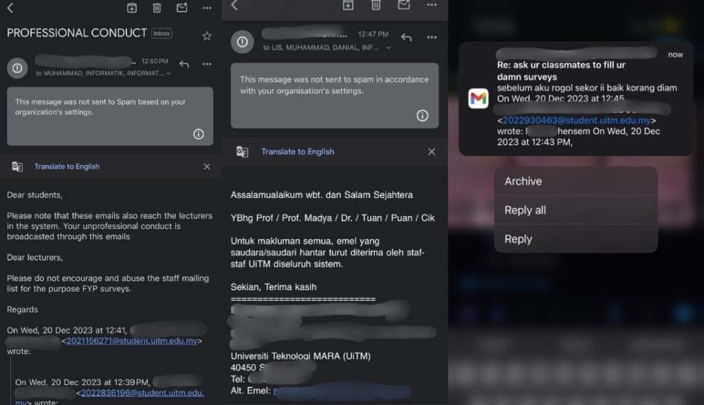 Penuh Caci Maki, Respon Emel Pelajar UiTM Jadi Bualan Netizen