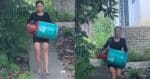 Angkat Tong Gas Siap Pakai Heels, Gelagat Sumandak Sabah Ini Jadi Perhatian Netizen