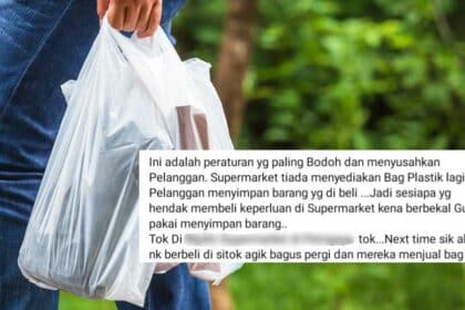 Berang Pasar Raya Terkenal Tak Bagi Plastik, Netizen Sekolahkan Individu Ini