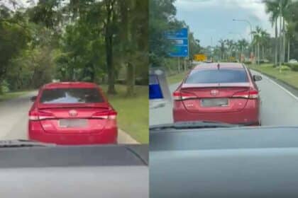 Halang Laluan Ambulans Di Kidurong, Kali Ini Vios Maroon Pula Buat Hal