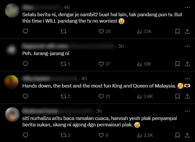 Agong Dan Permaisuri Muncul Di Buletin Utama, Ini Antara Komen Lucu Netizen