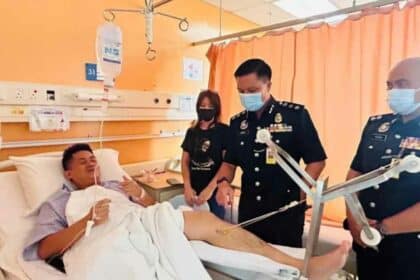 Anggota Polis Patah Tulang Paha Dilanggar Motosikal Ketika Operasi Di Kuching