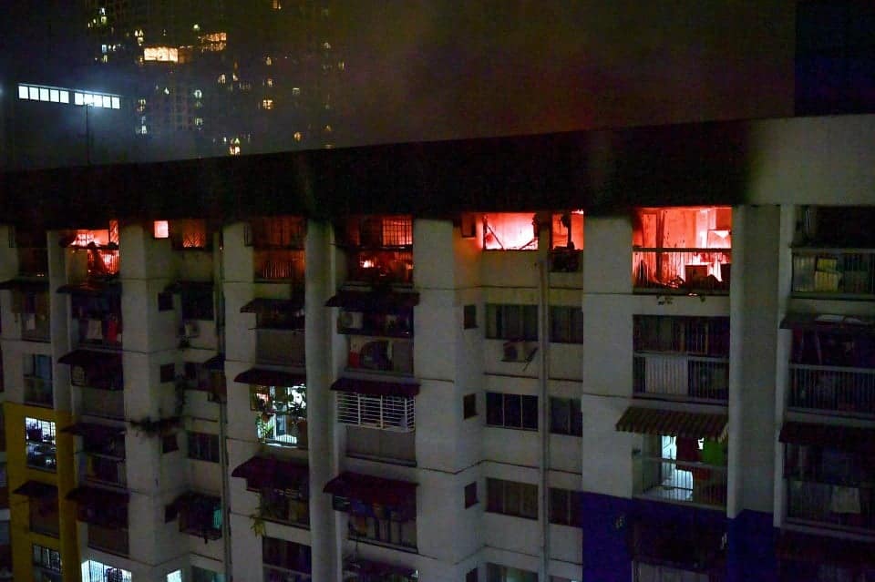 Flat Sri Sabah Terbakar Disyaki Berpunca Dari Masalah Pendawaian Elektrik
