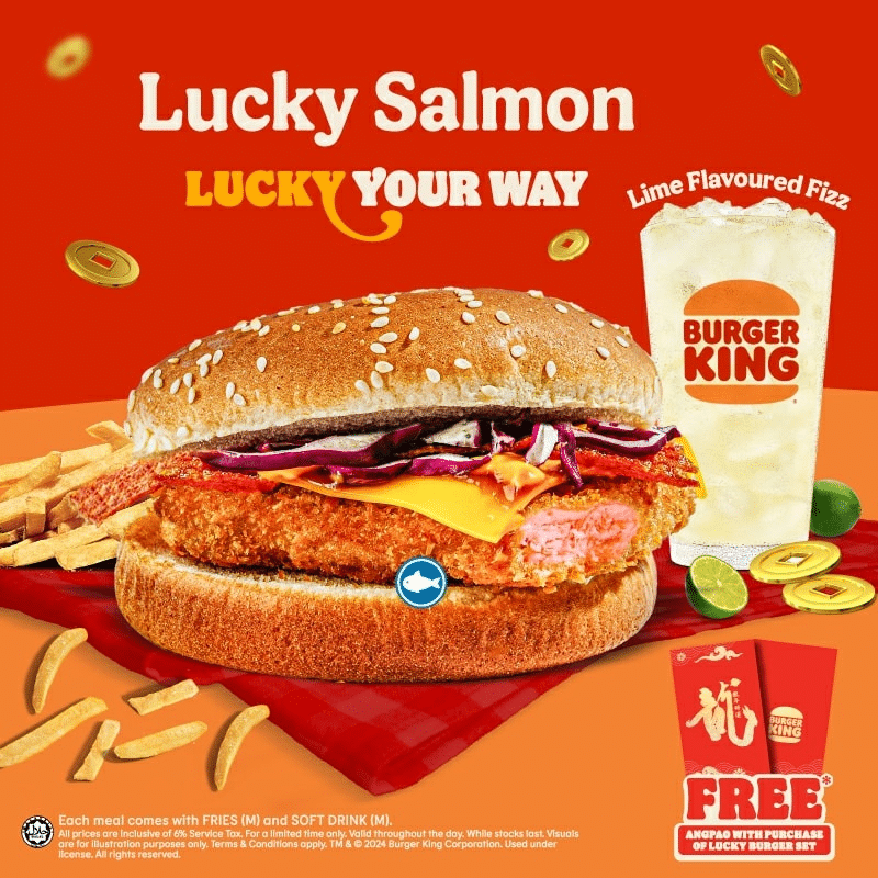 Sempena Tahun Baru Cina, Nikmati Menu Istimewa Burger King Untuk Berpeluang Menangi Emas