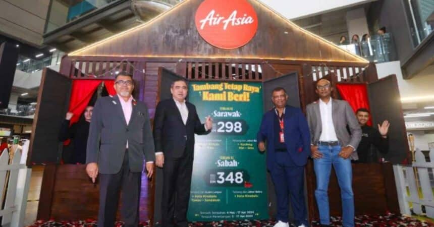 AirAsia Tawar Harga Tambang Tetap Ke Sabah Dan Sarawak Sempena Aidilfitri