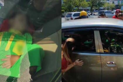 Orang Awam Cemas Bantu Dua Kanak-Kanak Ditinggalkan Dalam Kereta Di Miri