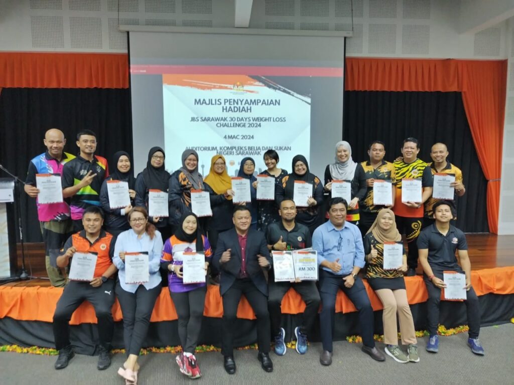 Kakitangan Jabatan Belia Dan Sukan Sarawak Jalani Cabaran Turun Berat Badan 30 Hari