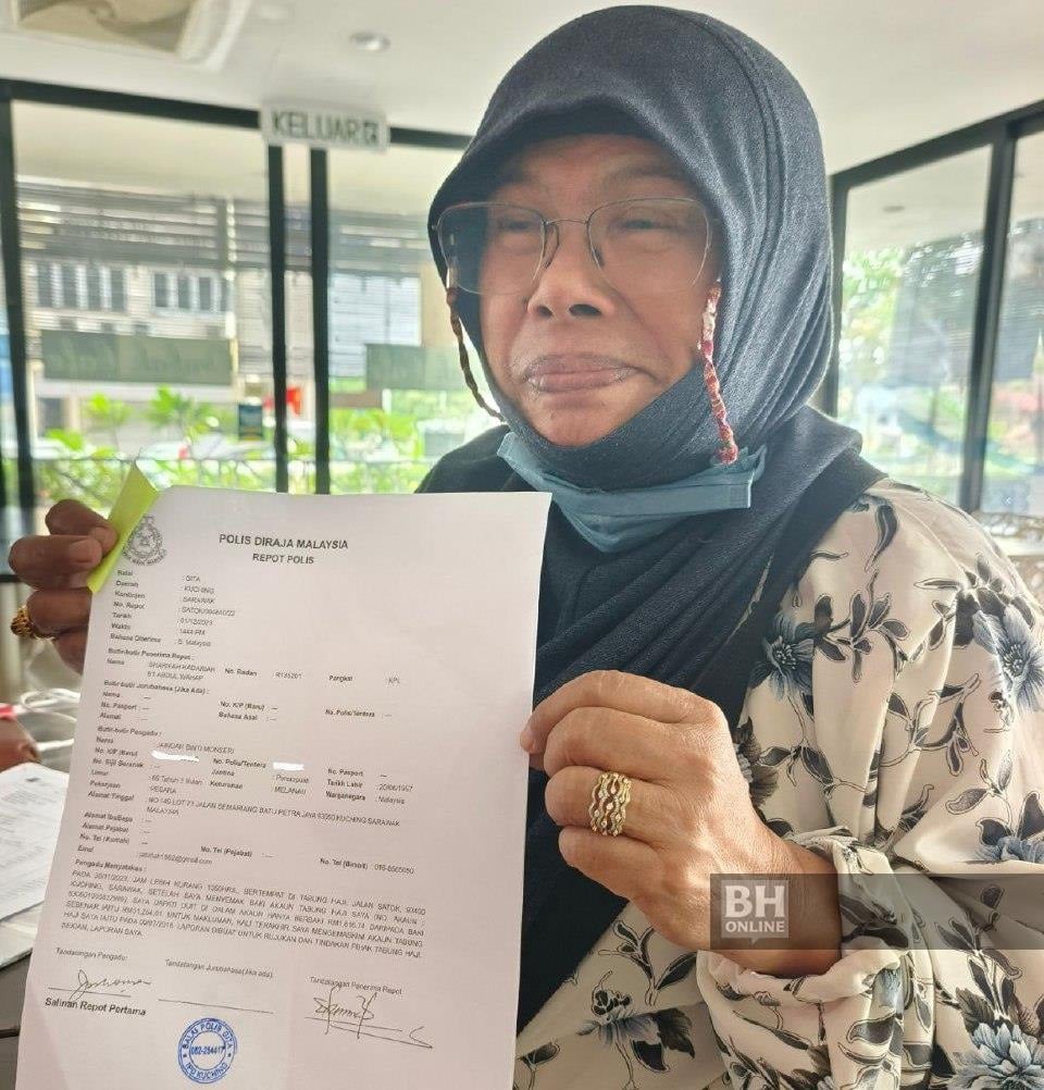 Wanita Di Kuching Dakwa Wang Simpanan Bernilai RM30K Dalam Tabung Haji Lesap