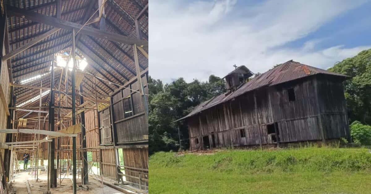 Gereja Sacred Heart Di Kanowit Berusia 141 Tahun Dibaik Pulih