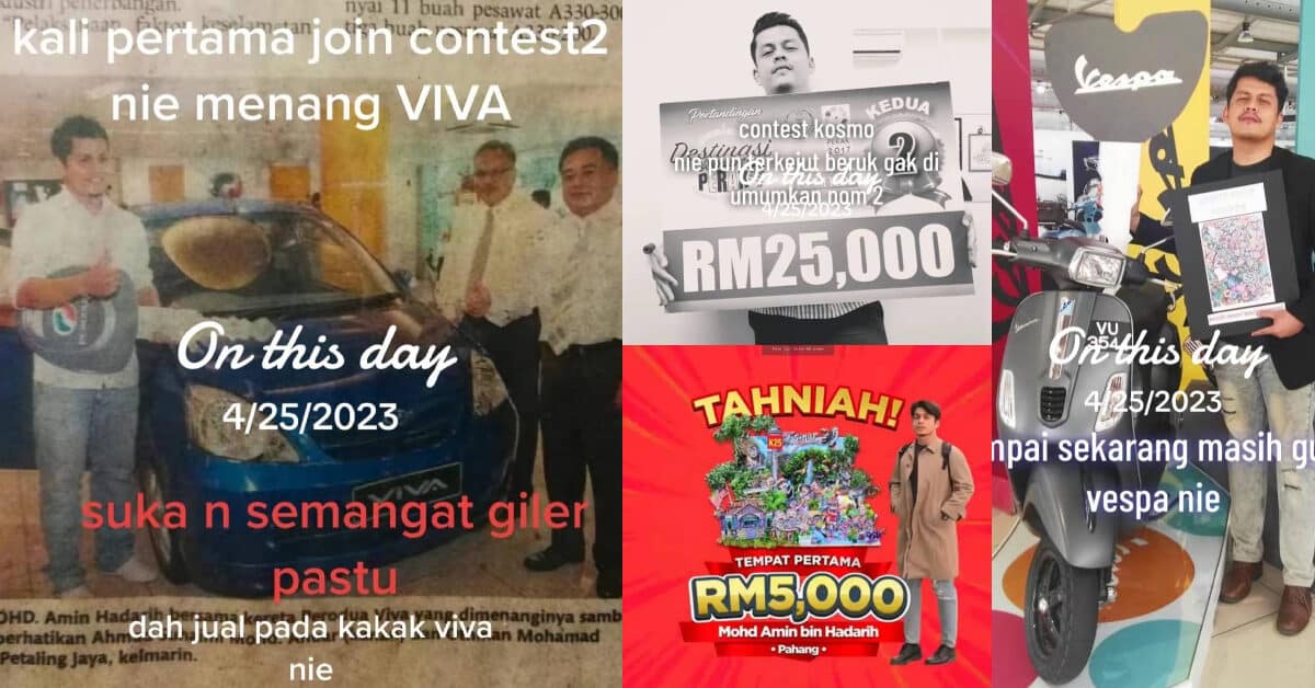 Sering Menang Hadiah Lumayan, Lelaki Kaki Contest Ini Kongsi Tips Masuk Peraduan