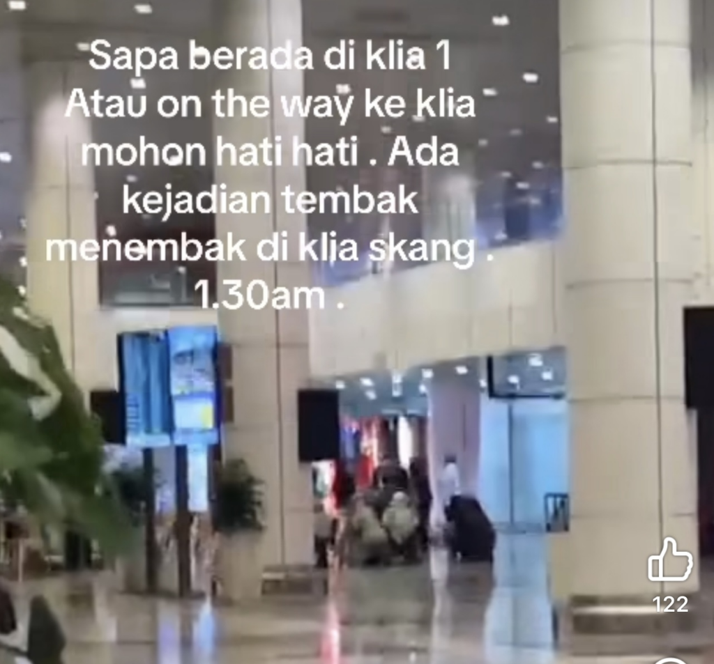 Lelaki Cuba Lepaskan Tembakan Ke Arah Isteri Terkena Orang Lain Di KLIA 1