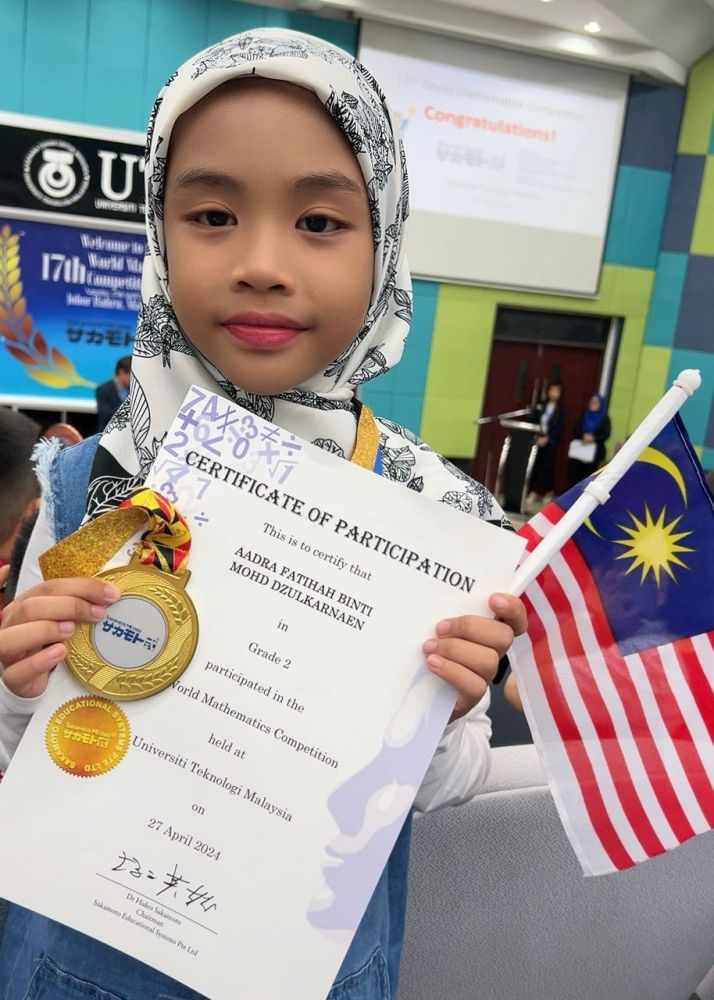Dua Murid 9 Tahun Rangkul Emas Dalam Pertandingan Matematik Dunia 2024