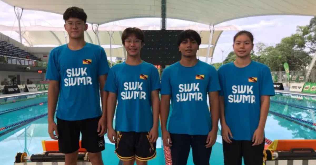 4 Perenang Muda Ini Harumkan Nama Sarawak Dalam Kejohanan Renang Peringkat Kebangsaan