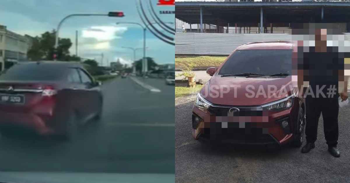 Polis Saman Pemandu Bezza Gara-Gara Langgar Lampu Merah Di Jalan Astana