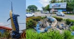Replika Ikan Todak Di Tuaran Runtuh Dilanggar, Pihak Bertanggungjawab Diminta Hadir Buat Laporan
