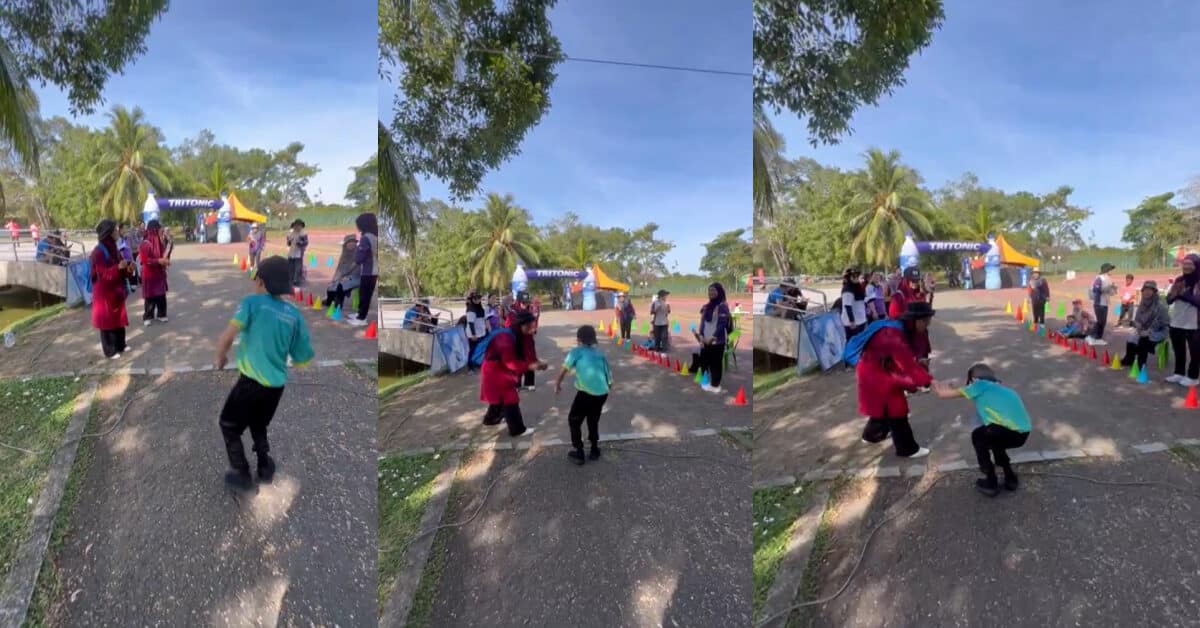 Semangat Pelajar Pendidikan Khas Tamatkan Rentas Desa Buat Netizen Terharu