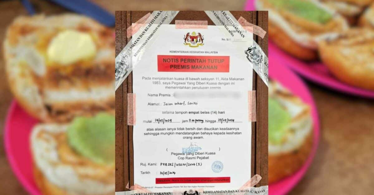 Terkenal Dengan Hidangan Roti Bakar, Kopitiam Legend Di Sarikei Ini Diarah Tutup Oleh KKM