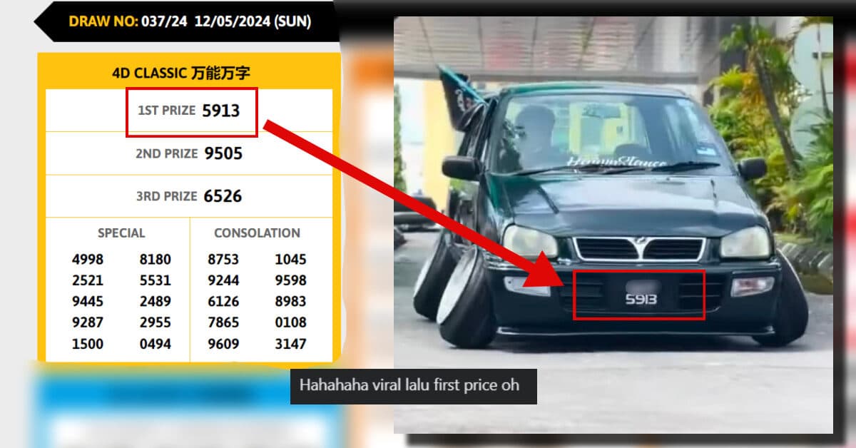 Tular Kereta Kancil Tayar Besar Di Sarawak, Tapi Nombor Plat Pula Terkena 4D Raih Perhatian Netizen