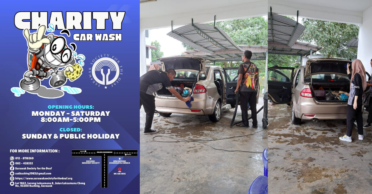Cuci Kereta Anda Sambil Bantu Komuniti Kelainan Upaya Pendengaran Di Kuching