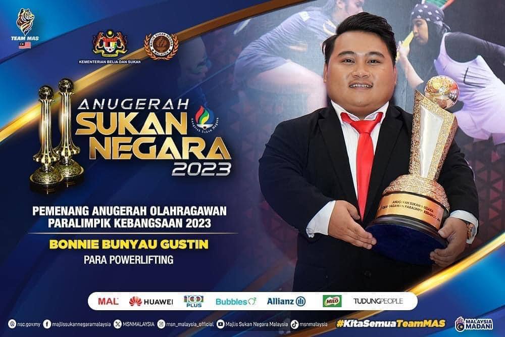 Bonnie Bunyau Dinobatkan Olahragawan Paralimpik Kebangsaan 2023
