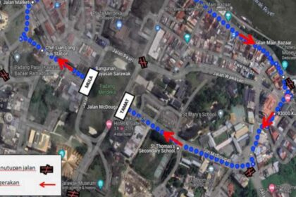 Ini Senarai Penutupan Jalan Sekitar Kuching Sempena Sarawak Walk Harmony Esok