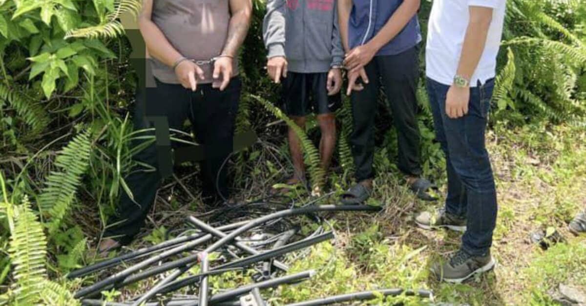 Padah Curi Kabel, Tiga Lelaki Akhirnya Ditahan Di Bintulu