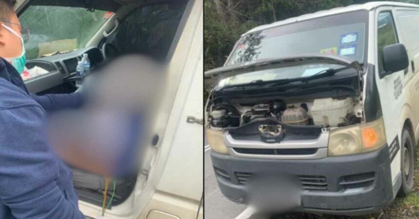 Van Rosak Dalam Perjalanan Ke Papar, Pemuda Menangis Terkandas 3 Jam Bersama Jenazah Bapa Mentua