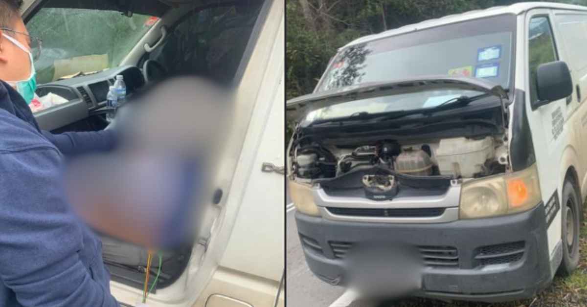 Van Rosak Dalam Perjalanan Ke Papar, Pemuda Menangis Terkandas 3 Jam Bersama Jenazah Bapa Mentua