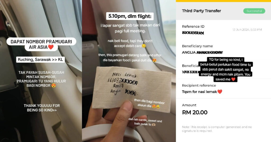 Jadi Bualan Netizen, Wanita Ini Dedah Sikap Baik Hati Pramugari Dari Sarawak