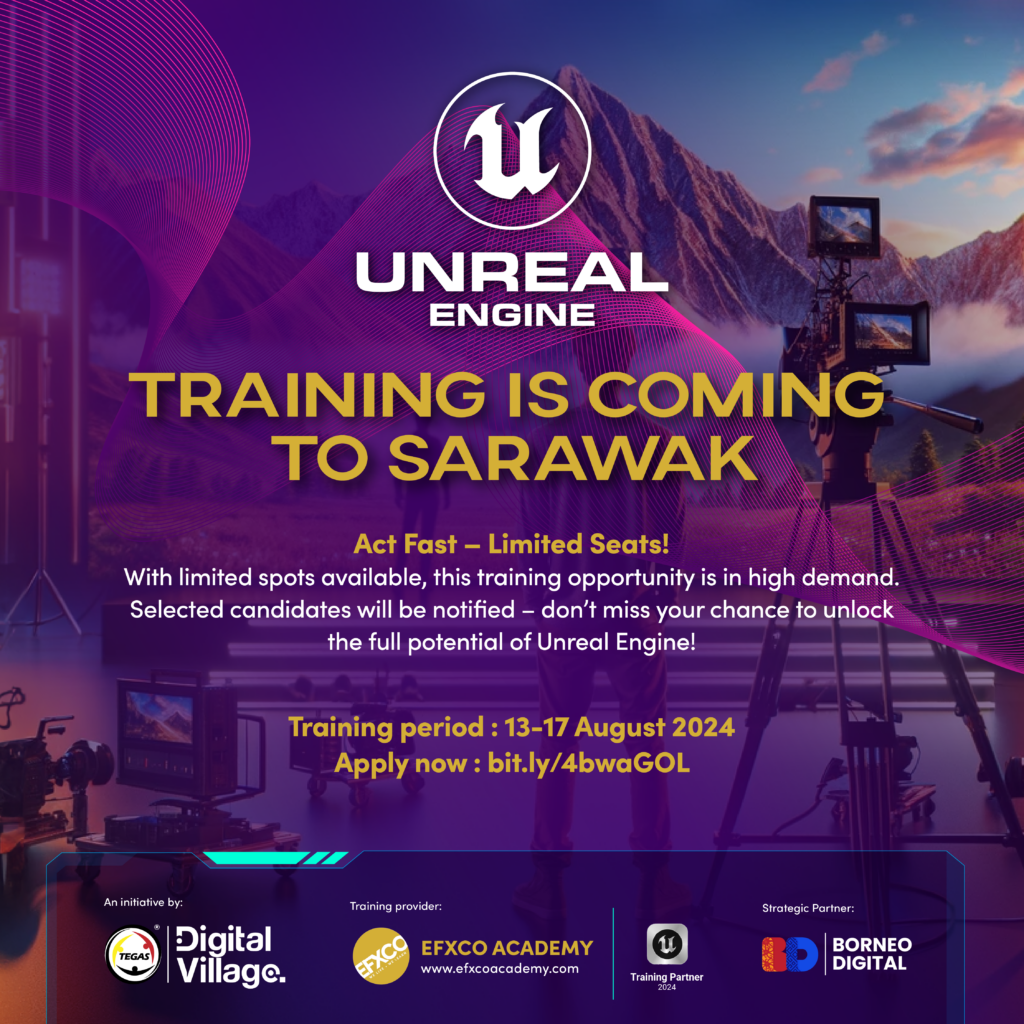 TEGAS Anjur Kursus Intensif 5 Hari Unreal Engine Secara Percuma di Sarawak
