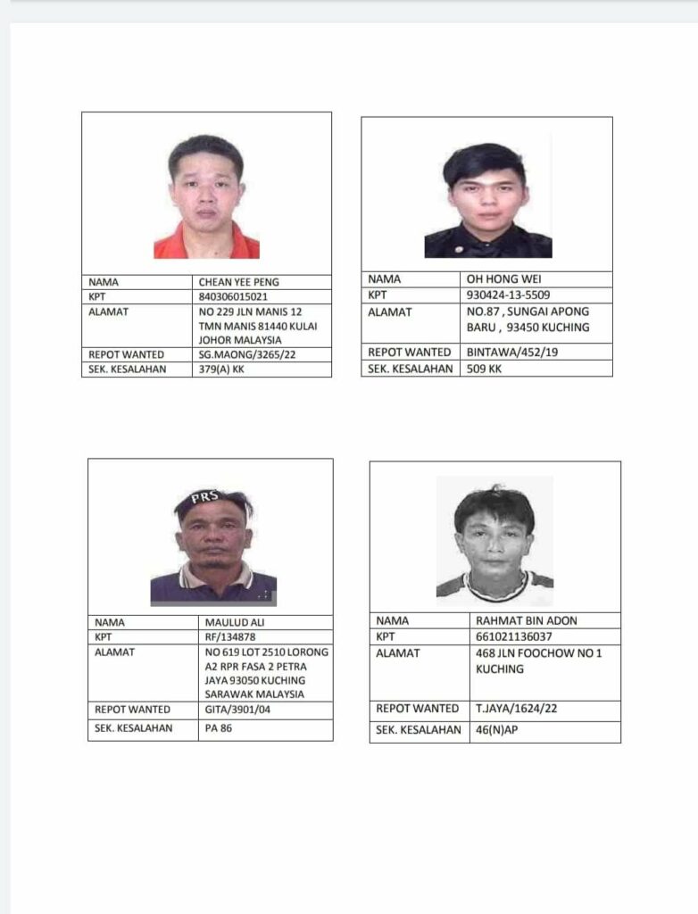 Chean Yee Peng, Oh Hong Wei, Maulud Ali, Rahmat bin Adon