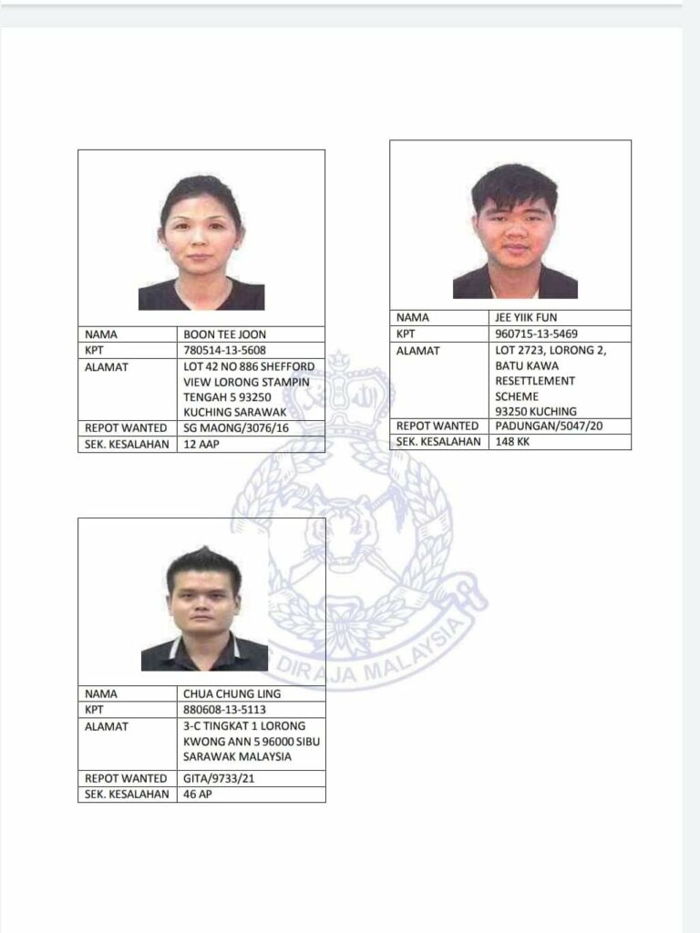 Boon Tee Joon, Jee Yiik Fun, Chua Chung Ling