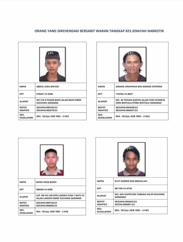 Abdul Aidil bin Edi, Awang Drahman bin Awang Othman, Bong Ngee Boon, Elvy Sobrie bin Abdullah