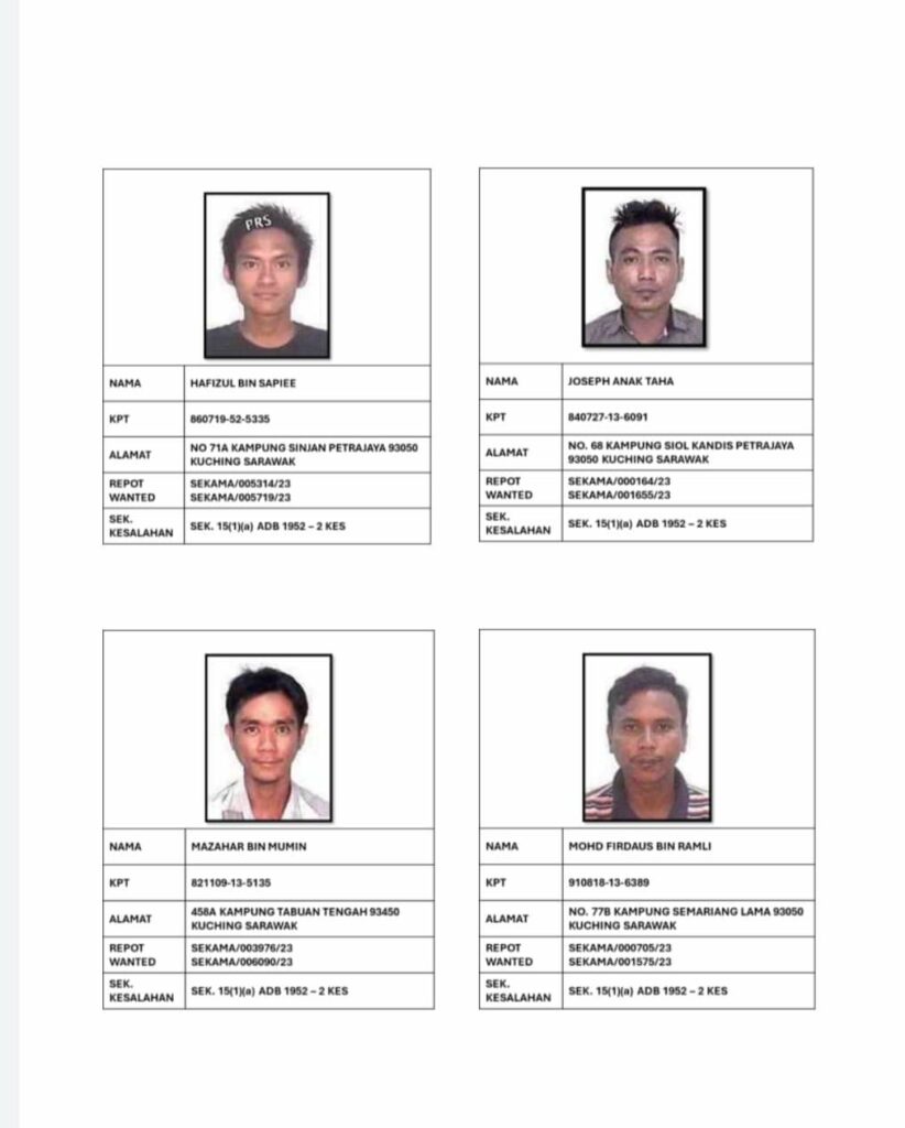 Hafizul bin Sapiee, Joseph Anak Taha, Mazahar bin Mumin, Mohd Firdaus bin Ramli