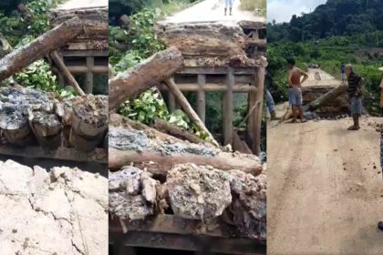 Jambatan Runtuh Di Kapit, Laluan Ke SK Nanga Antaroh Terputus