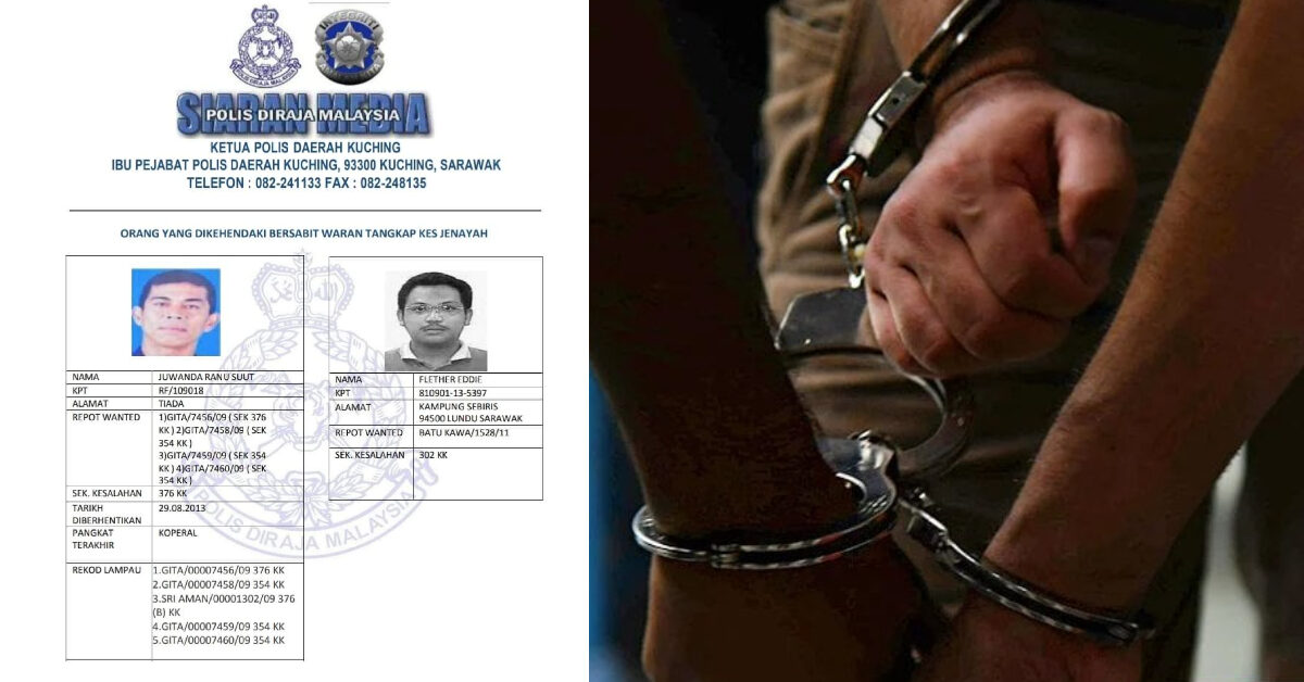 PDRM Kuching Keluarkan Senarai Terkini Individu Yang Dikehendaki