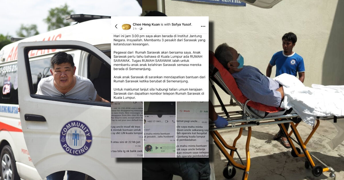 Uncle Kentang Bantu 3 Rakyat Sarawak Rawat Di Institut Jantung Negara Kuala Lumpur