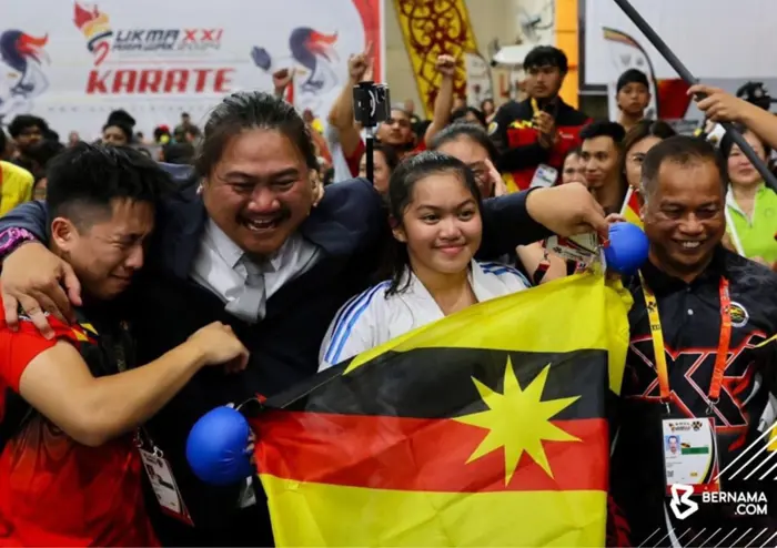 Sumandak Sabah, Eidelweiss Berjaya Raih Emas Untuk Sarawak Dalam Acara Karate SUKMA