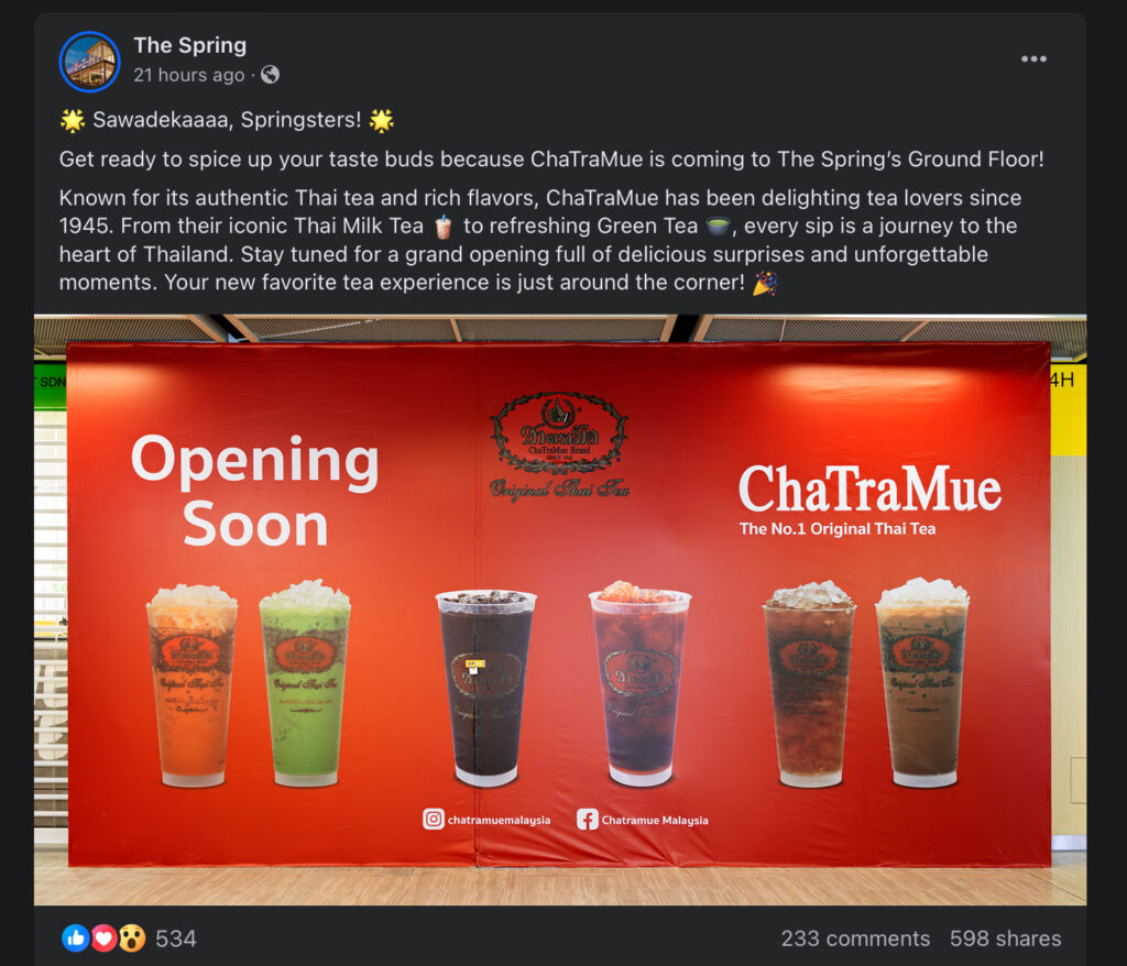 Popular Dengan Thai Tea, ChaTraMue Bakal Buka Cawangan Di Kuching