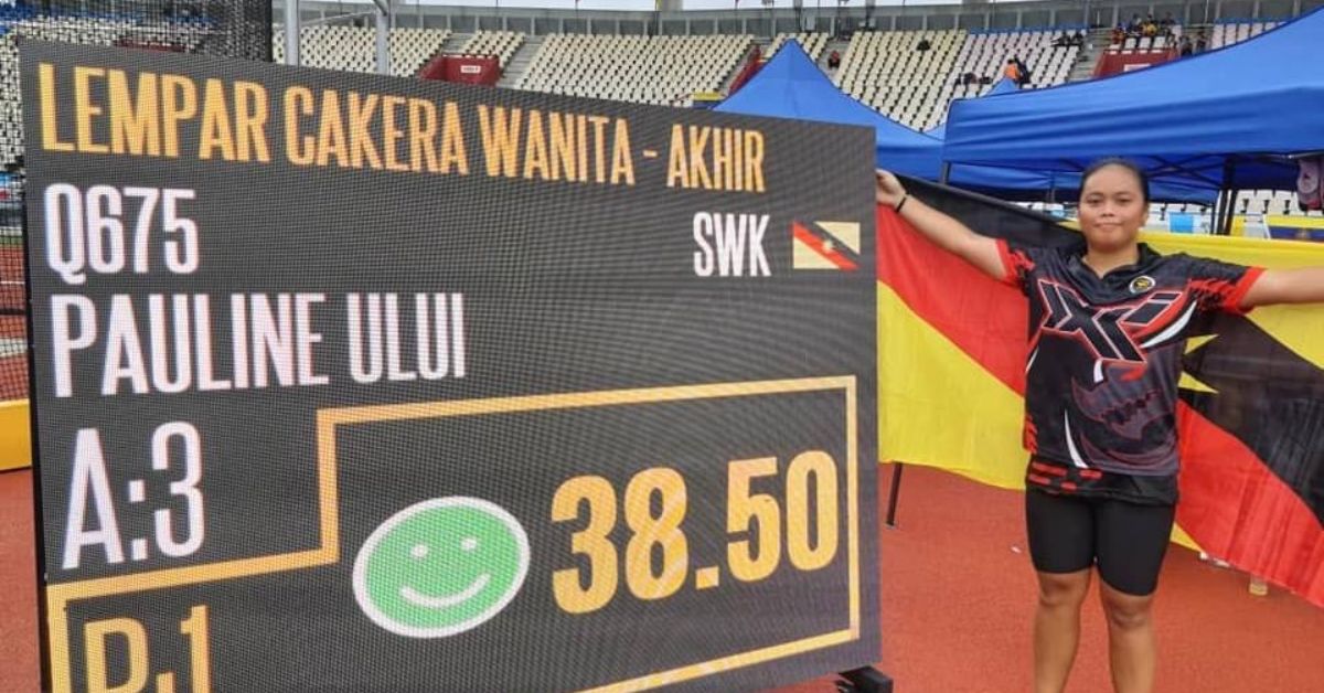 Atlet Muda Sarawak, Pauline Ului, Raih Emas Dalam Lempar Cakera Di SUKMA 2024