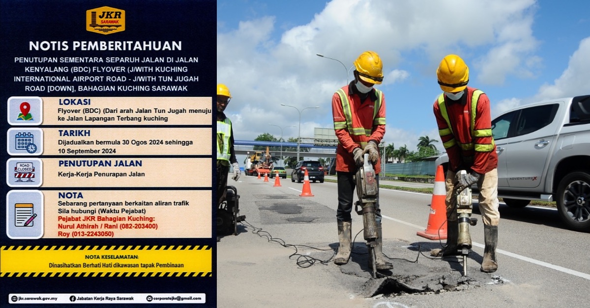 Penutupan Sebahagian Jalan BDC Mulai 30 Ogos Hingga 10 September