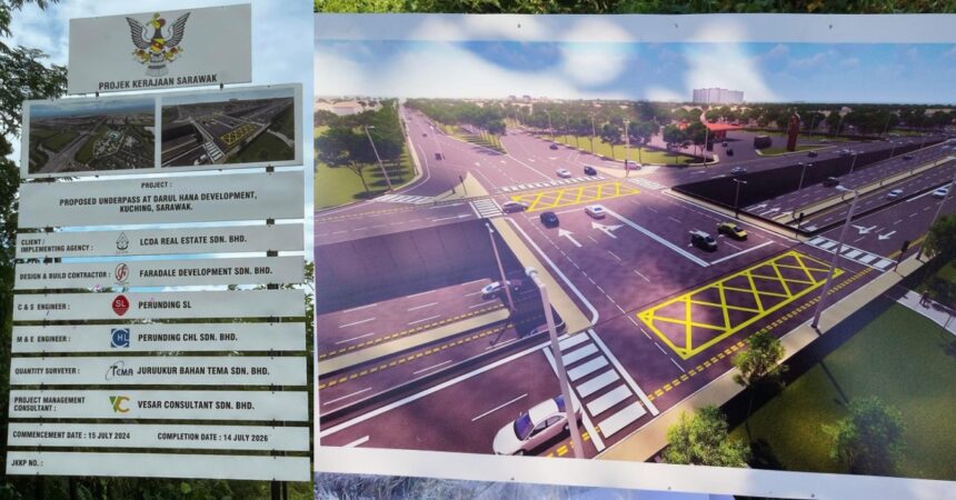 Rancangan Pembinaan Projek Underpass Darul Hana Jadi Bualan Netizen Sarawak