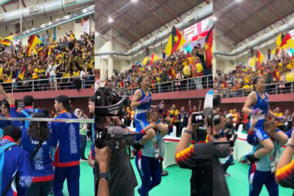 Tular Penyokong Sarawak Turut Sorak Untuk Sabah Menang Pingat Emas Dalam Acara Tinju