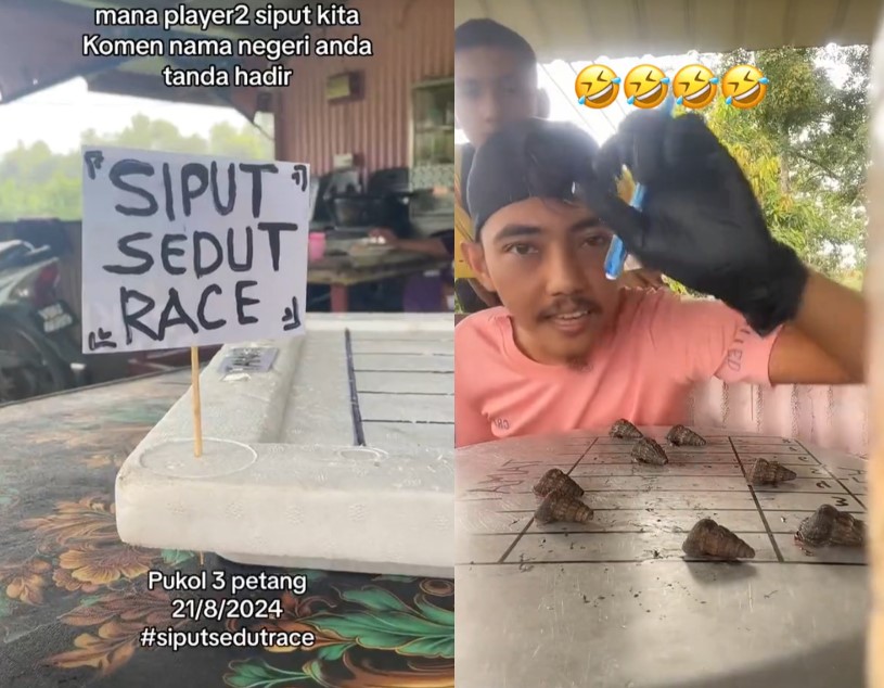 Cecah 20 Ribu Tontonan, Lelaki Buat Live 'SUKMA' Lumba Siput Di Tiktok Buat Netizen Geli Hati